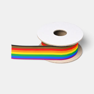 Philly Rainbow Pride Flag Satin Ribbon