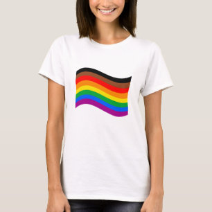 Philly Rainbow Pride Waving Flag T-Shirt