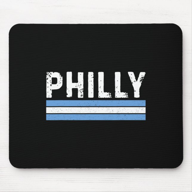 Philly Retro Vintage Philadelphia Pennsylvania Tou Mouse Pad (Front)