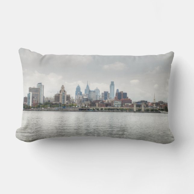 Philly skyline 2 lumbar pillow (Front)