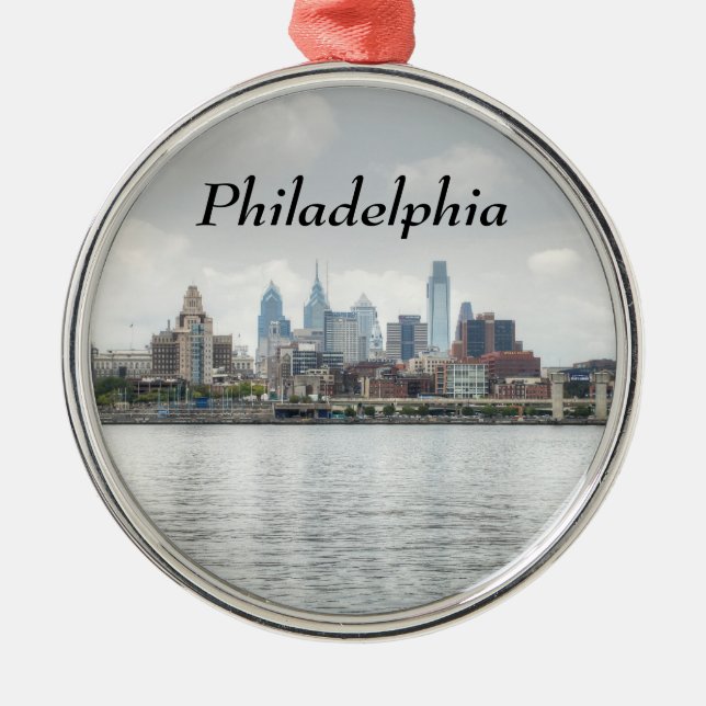 Philly skyline 2 metal ornament (Front)