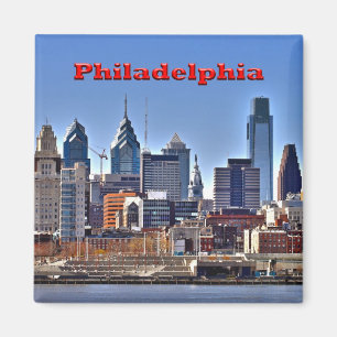 Philly Skyline HDR Magnet