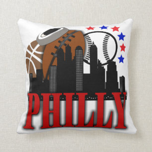 Philly Sports Polyester Throw Pillow 16" x 16"