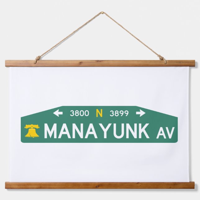 Philly Street Sign: Made For YOUR Address!  Hanging Tapestry (Front)