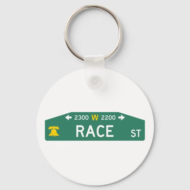 Philly Street Sign Poker Chip: For YOUR Address!  Keychain (Front)