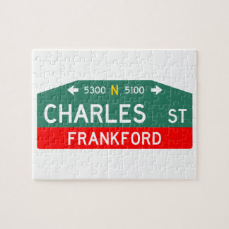 Philly Street Sign Puzzle: Made For YOUR Address!  Jigsaw Puzzle