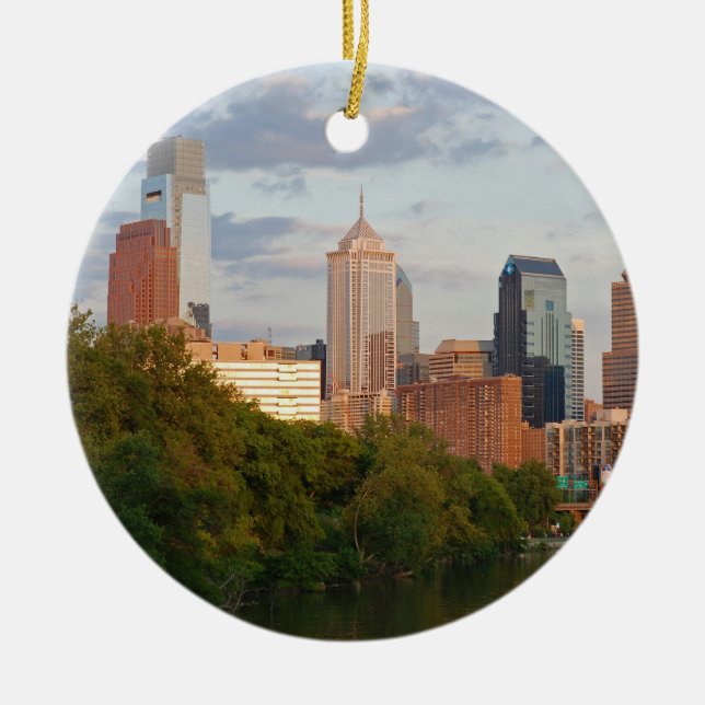 Philly summer ceramic ornament (Front)