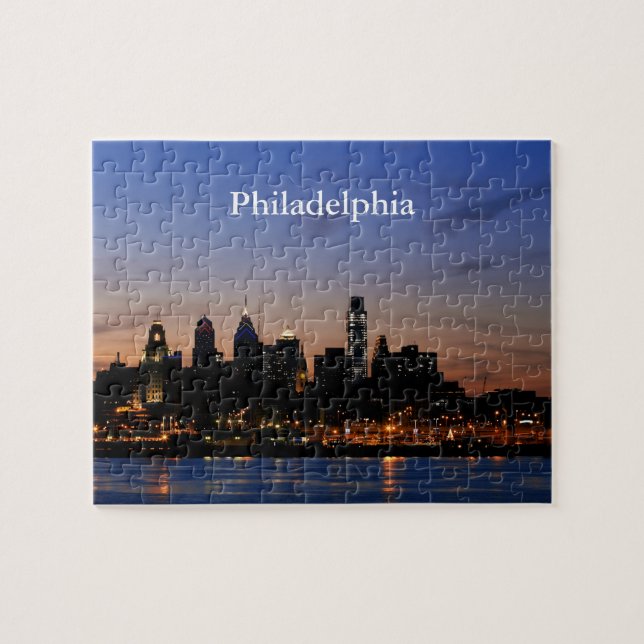 Philly Sunset Skyline Puzzle (Horizontal)
