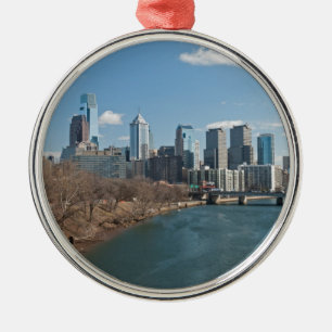 Philly winter metal ornament