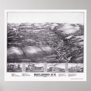 Philmont, NY Panoramic Map - 1881 Poster