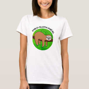 Philo-sloth-phical Funny Animal Sloth Pun T-Shirt