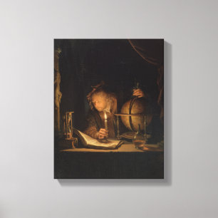 Philosopher Alchemist in the Laboratory Canvas Print