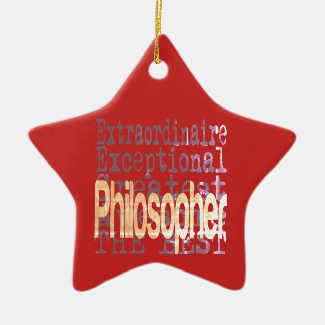 Philosopher Extraordinaire Ceramic Ornament (Front)