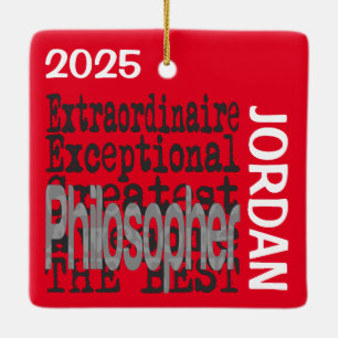 Philosopher Extraordinaire CUSTOM Ceramic Ornament