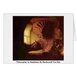 Philosopher In Meditation By Rembrandt Van Rijn