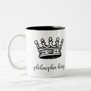 Philosopher King blk 2-tone mug (right-hand)