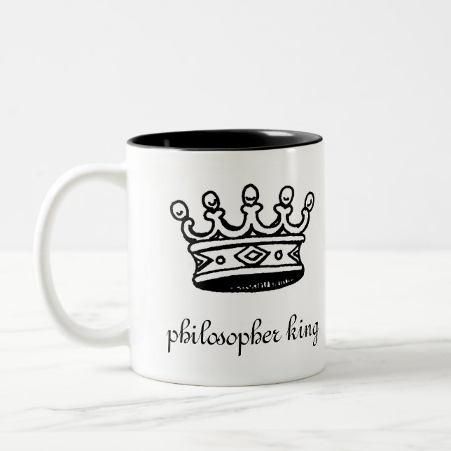 Philosopher King blk 2-tone mug (right-hand) (Left)