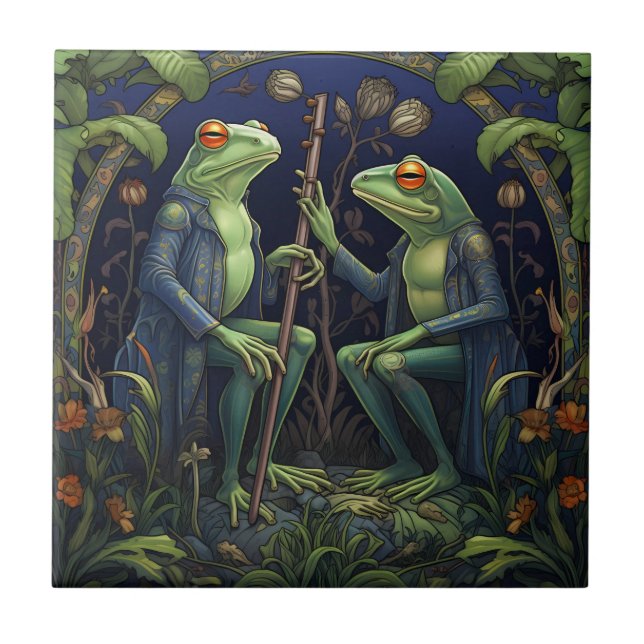 Philosopher King Frogs Tile (Swamp Collection) (Front)