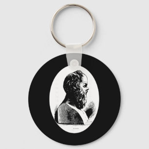 Philosopher Socrates Philosophy Teacher Gift Greek Keychain