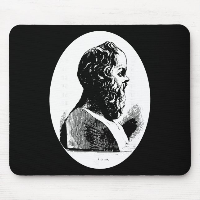 Philosopher Socrates Philosophy Teacher Gift Greek Mouse Pad (Front)