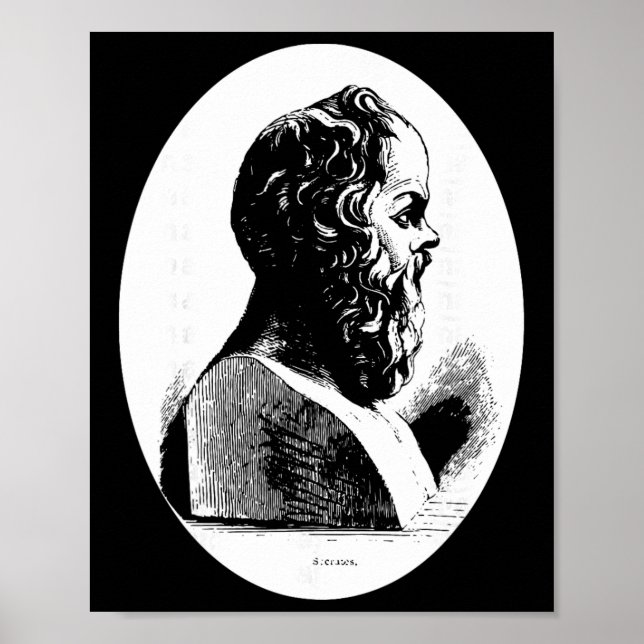 Philosopher Socrates Philosophy Teacher Gift Greek Poster (Front)