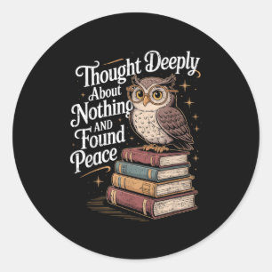 Philosopher Thought Deeply Philosophy Pun Joke Gru Classic Round Sticker