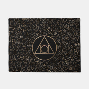 Philosopher's stone symbol Alchemical pattern 1 Doormat