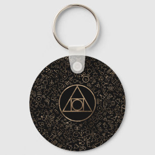 Philosopher's stone symbol Alchemical  pattern 1 Keychain