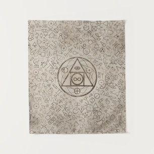 Philosopher's stone symbol Alchemical pattern 3 Tapestry