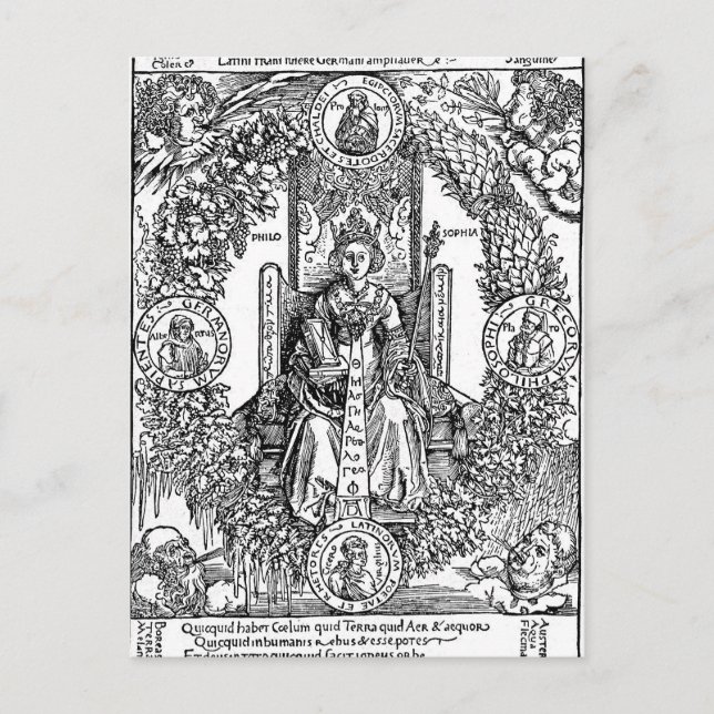 Philosophia by Albrecht Durer Postcard (Front)