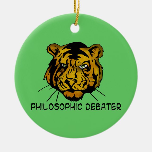 Philosophic Debater Ceramic Ornament (Front)