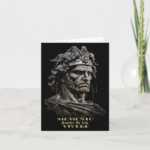 Philosophical Stoic Memento Remember To Live Viver Card