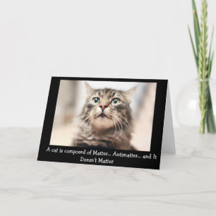 Philosophie de chat - carte de voeux drôle