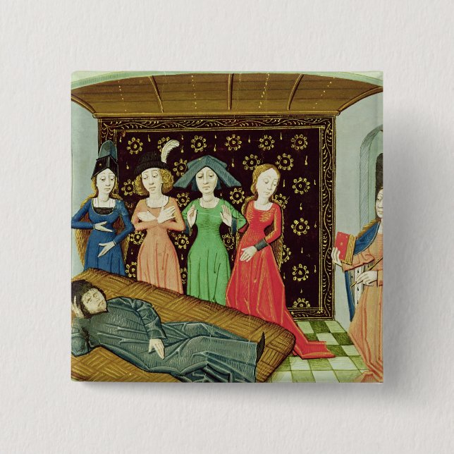Philosophy and the Muses 2 Inch Square Button (Front)