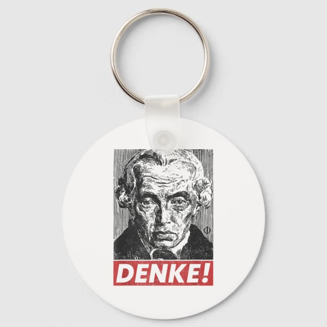 Philosophy Denke Think Sapere Aude Philosopher Imm Keychain (Front)