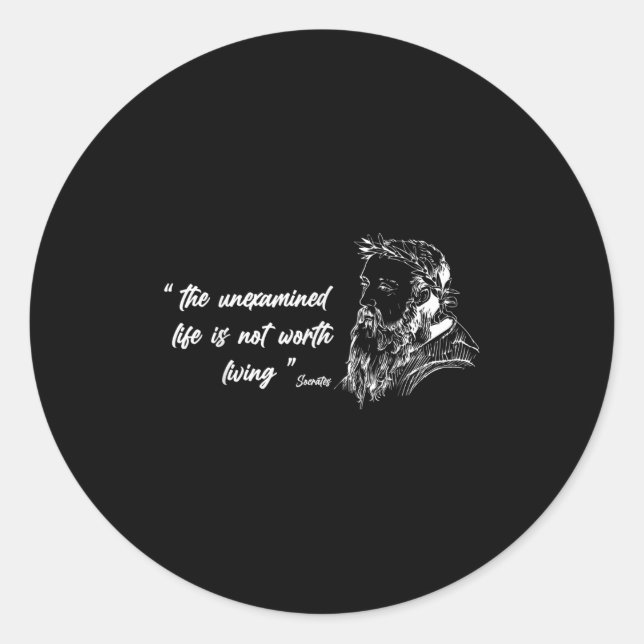 Philosophy,famous Icons Philosophy Quotes,most Com Classic Round Sticker (Front)