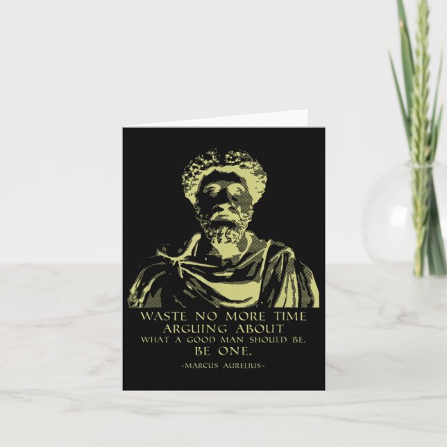 Philosophy Quote Stoic Sayings Marcus Aurelius  Card (Front)