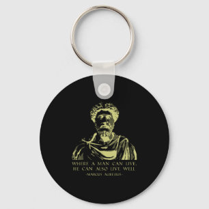 Philosophy Quote Stoic Sayings Marcus Aurelius Keychain