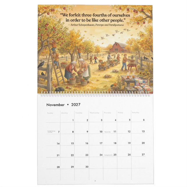 Philosophy Quotes Funny Children's Calendar (Nov 2027)