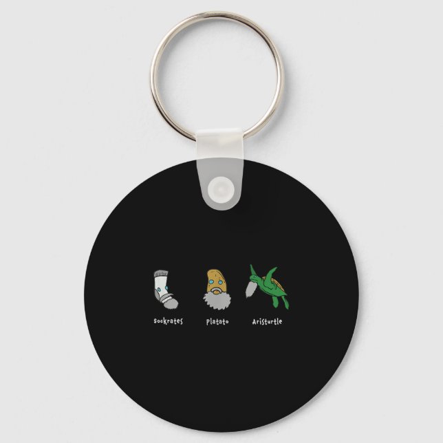 Philosophy Socrates Plato Aristotle Design For Phi Keychain (Front)