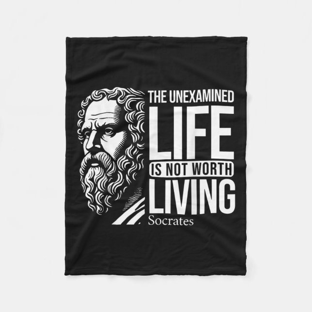 Philosophy Socrates Quote For Wise Philosphers  Fleece Blanket (Front)