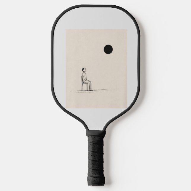 Philosophy T-Shirt | Minimalist Existential Art Pickleball Paddle (Front)