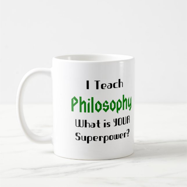 philosophy teach coffee mug (Left)