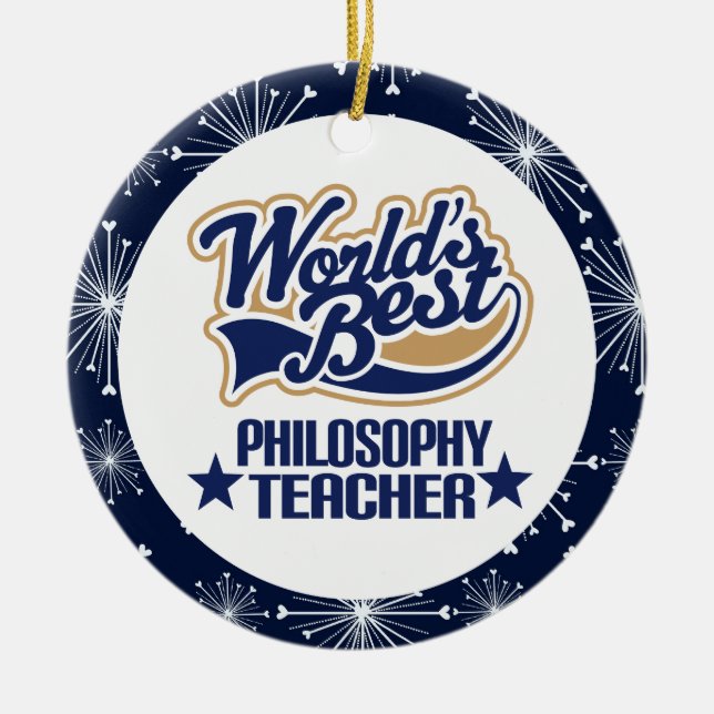 Philosophy Teacher Gift Ornament (Front)