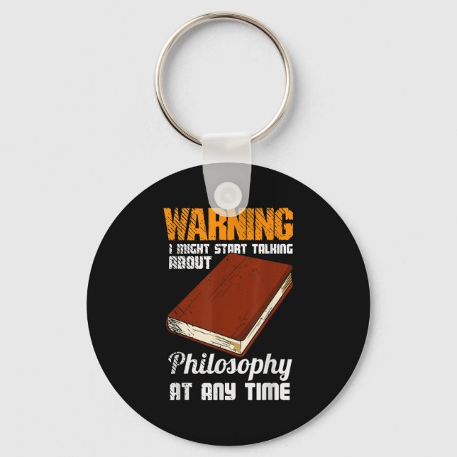 Philosophy Thinker Freethinker Philosopher Philoso Keychain (Front)