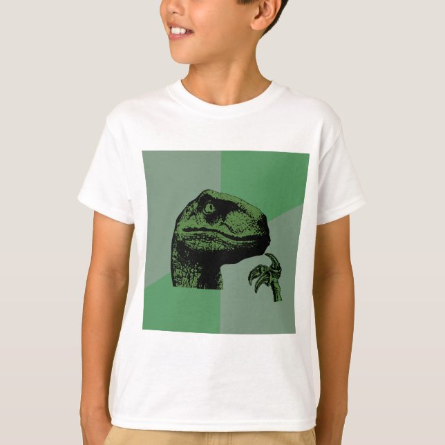 Philosoraptor Dinosaur Advice Animal Meme T-Shirt (Front)