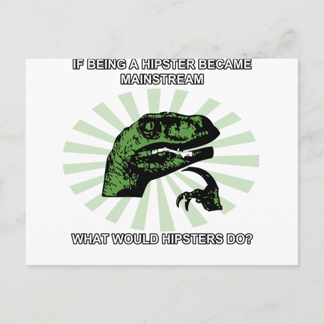 Philosoraptor Hipsters Postcard (Front)