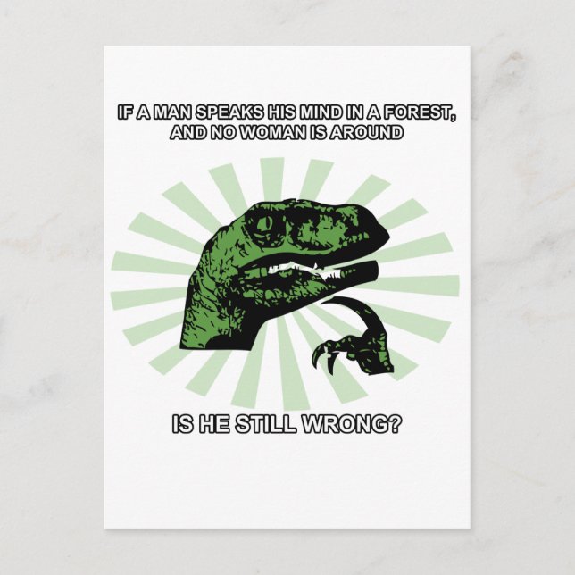 Philosoraptor Men and Women Postcard (Front)