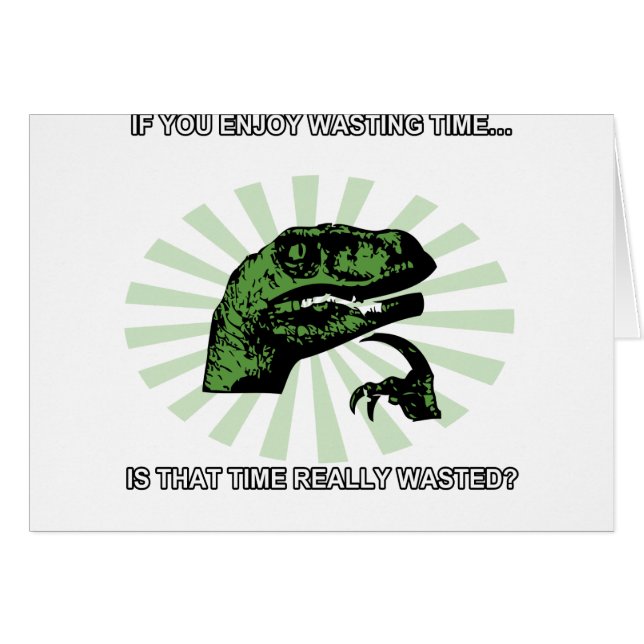 Philosoraptor perdant le temps (Devant horizontal)