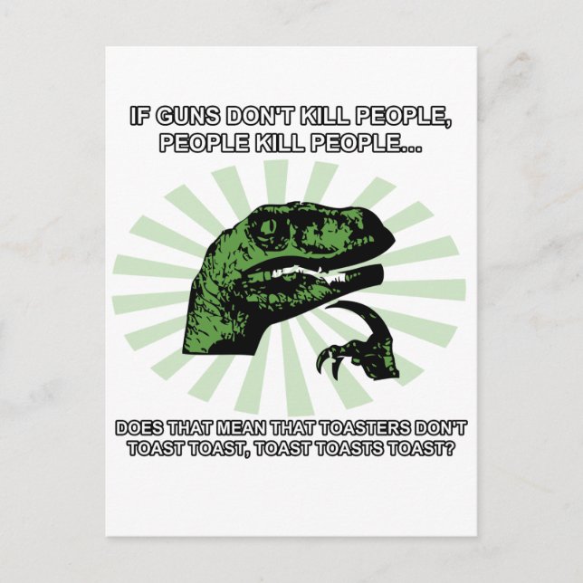 Philosoraptor Toast and Toasters Postcard (Front)